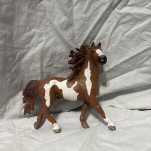 Schleich Brown & White Paint Pinto Stallion 2014‎ Horse Animal Figure